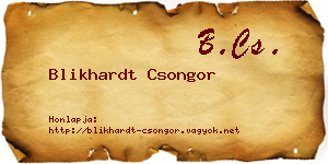 Blikhardt Csongor névjegykártya