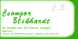 csongor blikhardt business card